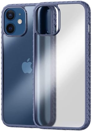 Memumi Light Frog Series Back Cover for Apple iPhone 12 Mini PC with Soft Bumper - Blue (5.4")