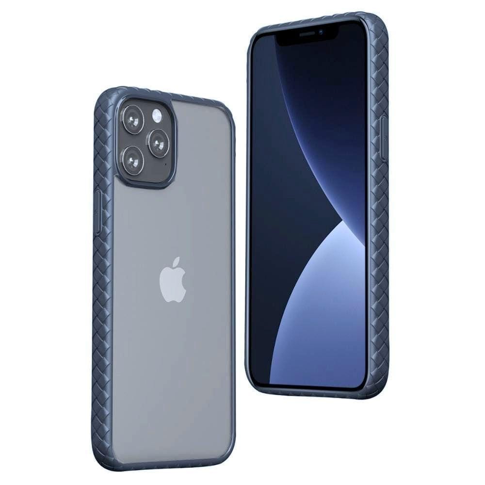 Memumi Light Frog Series Back Cover for Apple iPhone 12/12 Pro - PC with Soft Bumper - Blue (6.1")