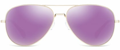 PARIM Polarized Men's Aviator Sunglasses Golden Frame / Violet Lenses | SKU 11020 K2