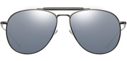 PARIM Polarized Unisex Aviator Sunglasses Black Frame / Grey::Silver Lenses | SKU 11018 S1 PARIM Polarized Unisex Aviator Sunglasses Black Frame / Grey::Silver Lenses | SKU 11018 S1