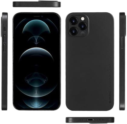 Memumi Slim Series Ultra Thin 0.3mm Back Cover for Apple iPhone 12 Pro - Black (6.1")