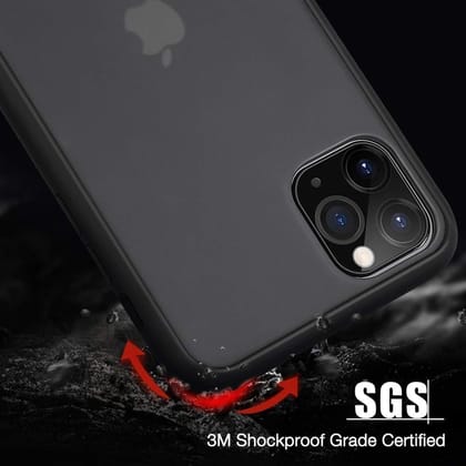 Memumi Armour Series Back Cover for Apple iPhone 11 Pro SGS Drop/Shockproof - Trans Black (5.8")