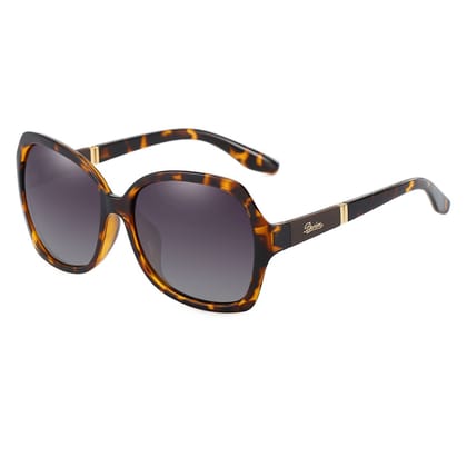 PARIM Polarized Women's Rectangular Sunglasses Brown Frame / Violet Lenses | SKU 11017T1 PARIM Polarized Women's Rectangular Sunglasses Brown Frame / Violet Lenses | SKU 11017T1