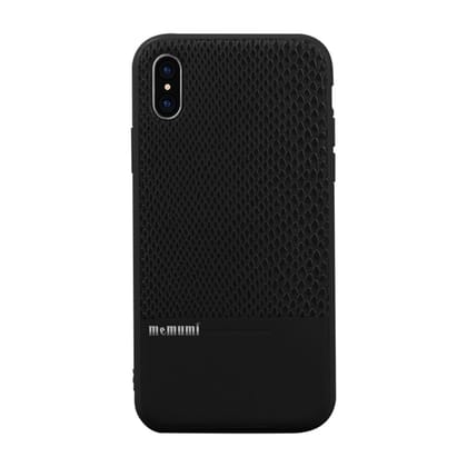 Memumi Heroic Series Back Leather Cover for Apple iPhone X/10 PremiumTPU + PC + PU - Black (5.8")