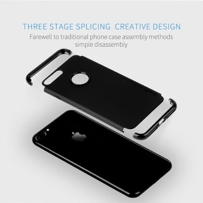 Memumi Wise Series Hybrid Logo Cut Hard Back Cover for Apple iPhone 8 Shockproof - Black (4.7") Memumi Wise Series Hybrid Logo Cut Hard Back Cover for Apple iPhone 8 Shockproof - Black (4.7")