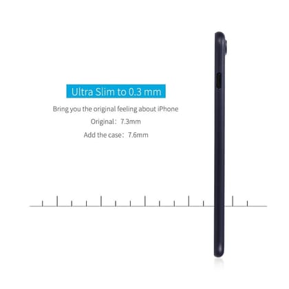 Memumi Slim Series Ultra Thin 0.3 mm Back Cover for Apple iPhone 7 Plus - Trans Blue (5.5")