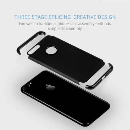 Memumi Wise Series Hybrid Logo Cut Hard Back Cover Case for Apple iPhone 7- Blue (4.7")