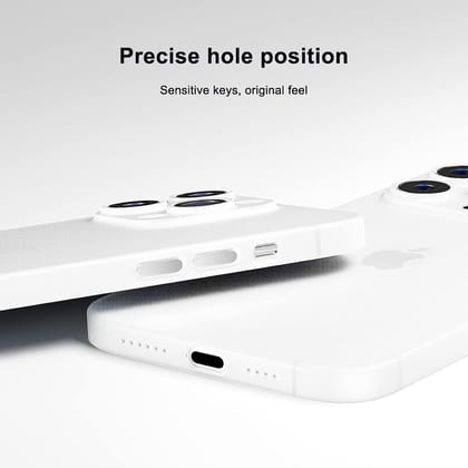 Memumi Ultra Slim 0.3mm Back Cover Case for Apple iPhone 14 Pro Max - Semi Transparent White