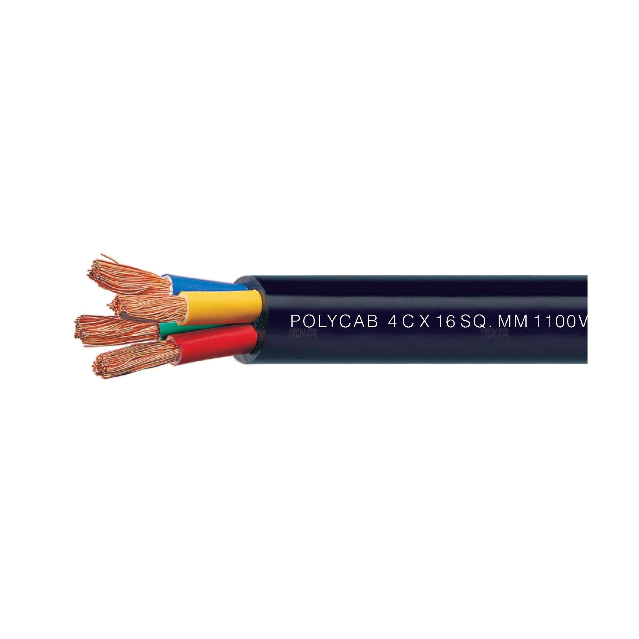 Polycab 1.5 Sqmm 5 core Black Copper Flexible Insulated  Frls Cable (100 Meters)