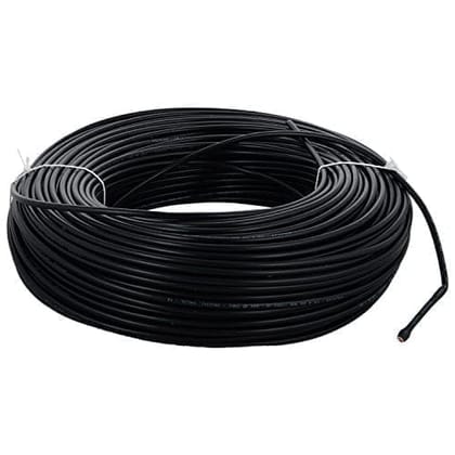 Finolex 56/.3MM 4 SQMM 1 CORE BLACK COPPER FLEXIBLE Insulated  FR CABLE (Coil of 180 Metres)