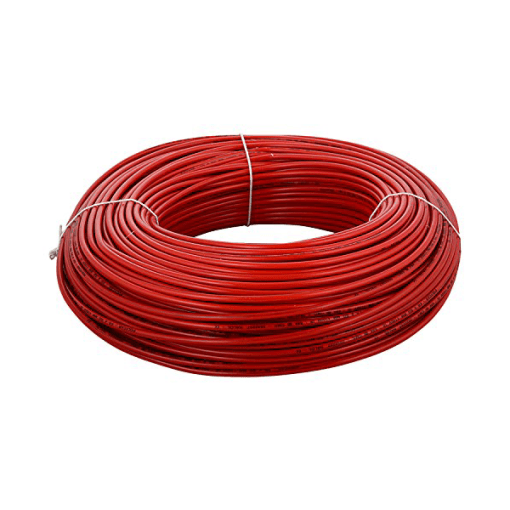 Finolex 4 SQMM SINGLE CORE PVC Insulated  COPPER FLEXIBLE FRLS Cable  RED (100 Meters)