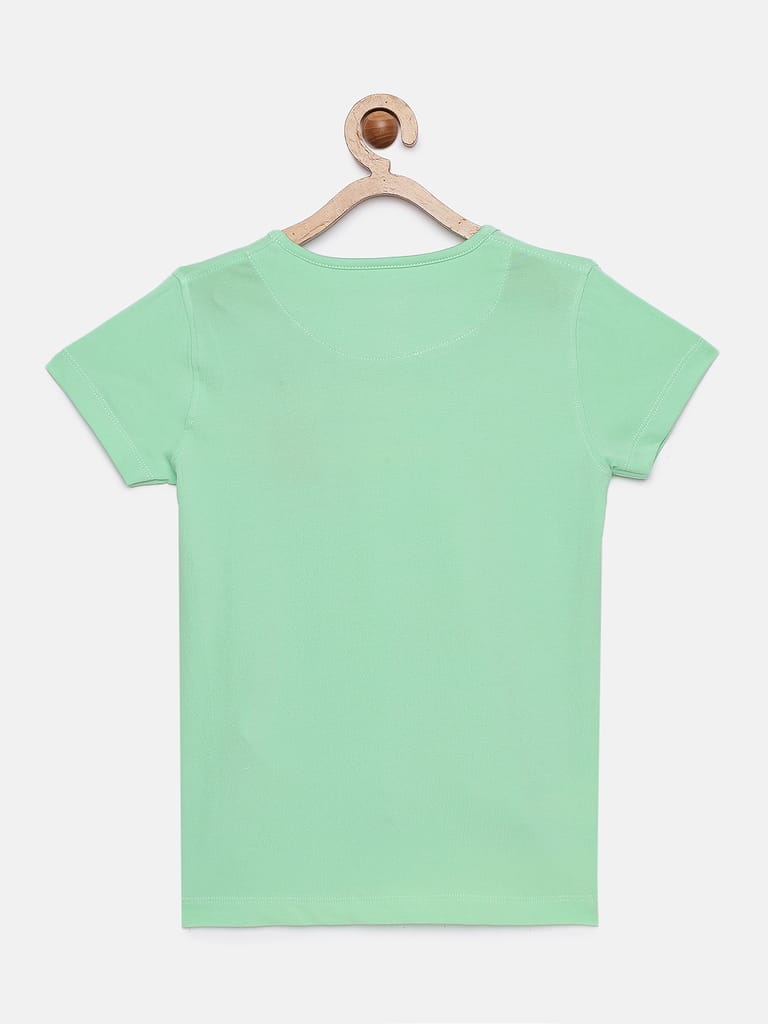 Girls Printed Round Neck T-shirt