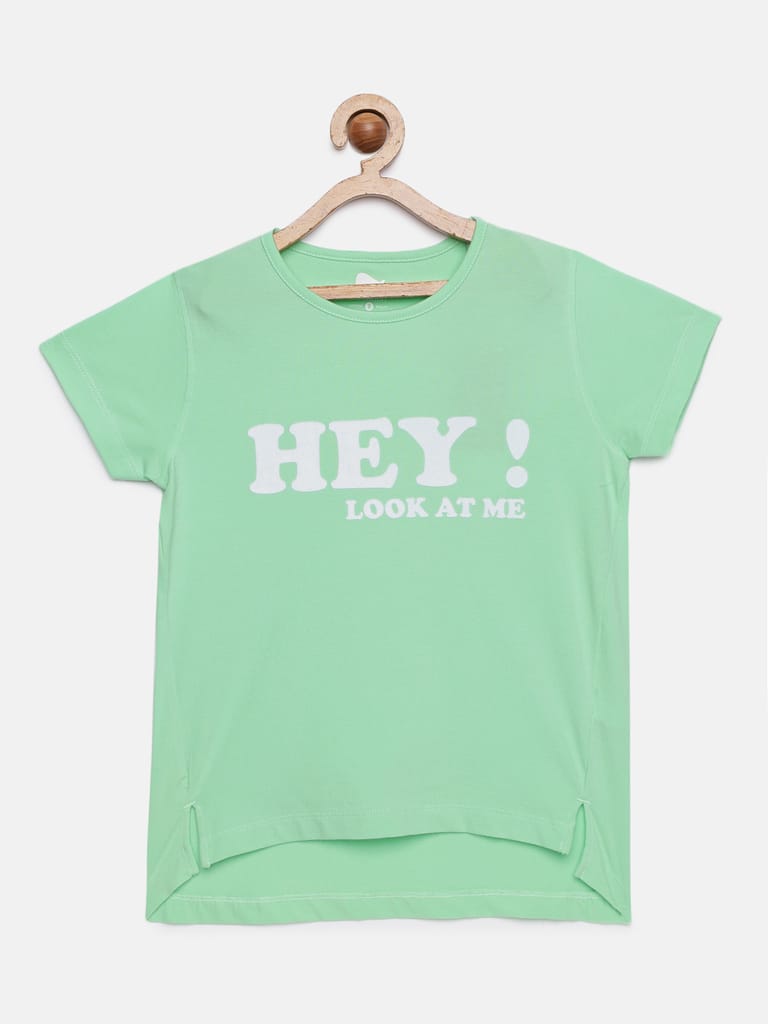 Girls Printed Round Neck T-shirt