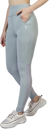 BlueFicus Women & Girls Gym Wear Leggings Workout Pants with Side Pockets Stretchable Tights for Fitness Yoga Track Pants (Grey) BlueFicus Women & Girls Gym Wear Leggings Workout Pants with Side Pockets Stretchable Tights for Fitness Yoga Track Pants (Grey)