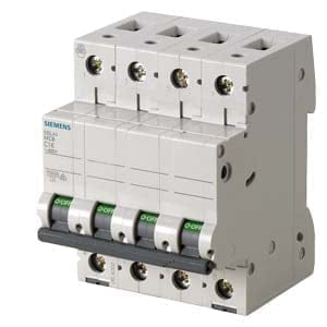Siemens 5SL44207RC - 20A- FOUR POLE- 10kA WITH "C" CHARACTERISTICS BETAGARD MCB