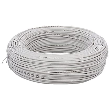 Polycab 1 Sqmm Single core Pvc Insulated Copper Flexible Frls Cable  White  (100 Meters)