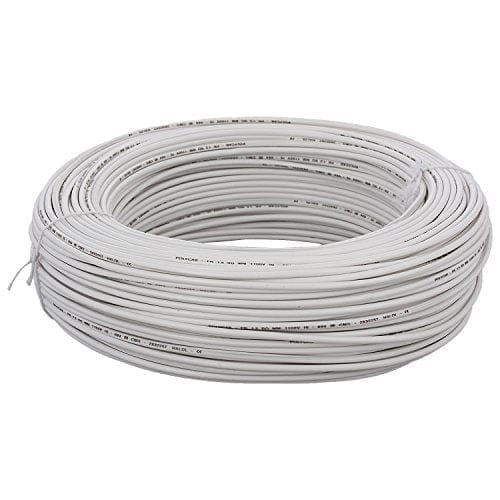 Polycab 1 Sqmm Single core Pvc Insulated Copper Flexible Frls Cable  White  (100 Meters)