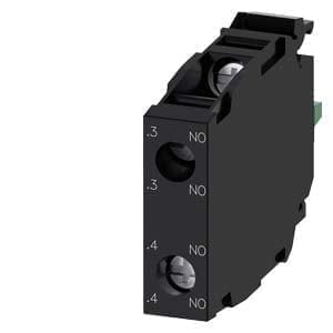 Siemens 3SU14001AA101DA0 CONTACT MODULE WITH 2 NO-SCREW TERMINALS- FOR FRONT PLATE MOUNTING