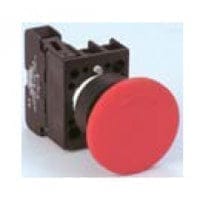 Siemens RED MAINTAINED MUSHROOM ACTUATOR TURN ON RELEASE WITH 1NC CONTACT BLOCK E STOP - 3SB58018AM3