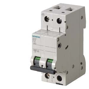 Siemens 5SL42637RC - 63 AMP TWO POLE 10kATYPE C MINIATURE CKT. BREAKER