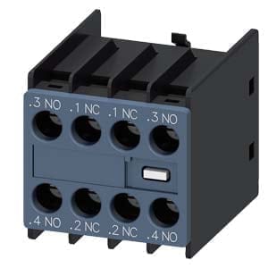 Siemens 3RH29111FA22-AUX.SWT BLOCK- FRONT- 2NO+2NC- - F. CONT. RELAY A. MOT CONT.- SZ S00 AND S0- SCR. TER.