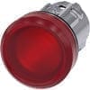 Siemens 3SU10516AA200AA0 INDICATOR LIGHTS- 22 mm- ROUND-METAL- SHINY- RED
