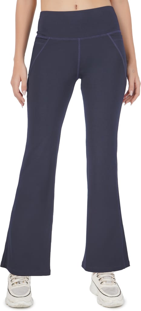 BlueFicus Women's Heavy Lycra Regular Fit Double Pocket Track Pant (Navy Blue) - Track Pants | Buy online on ZillyBuy