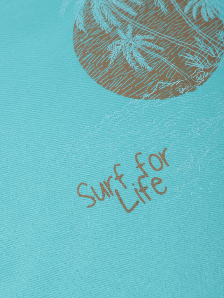 Boys Organic Cotton Printed Round Neck T-shirt