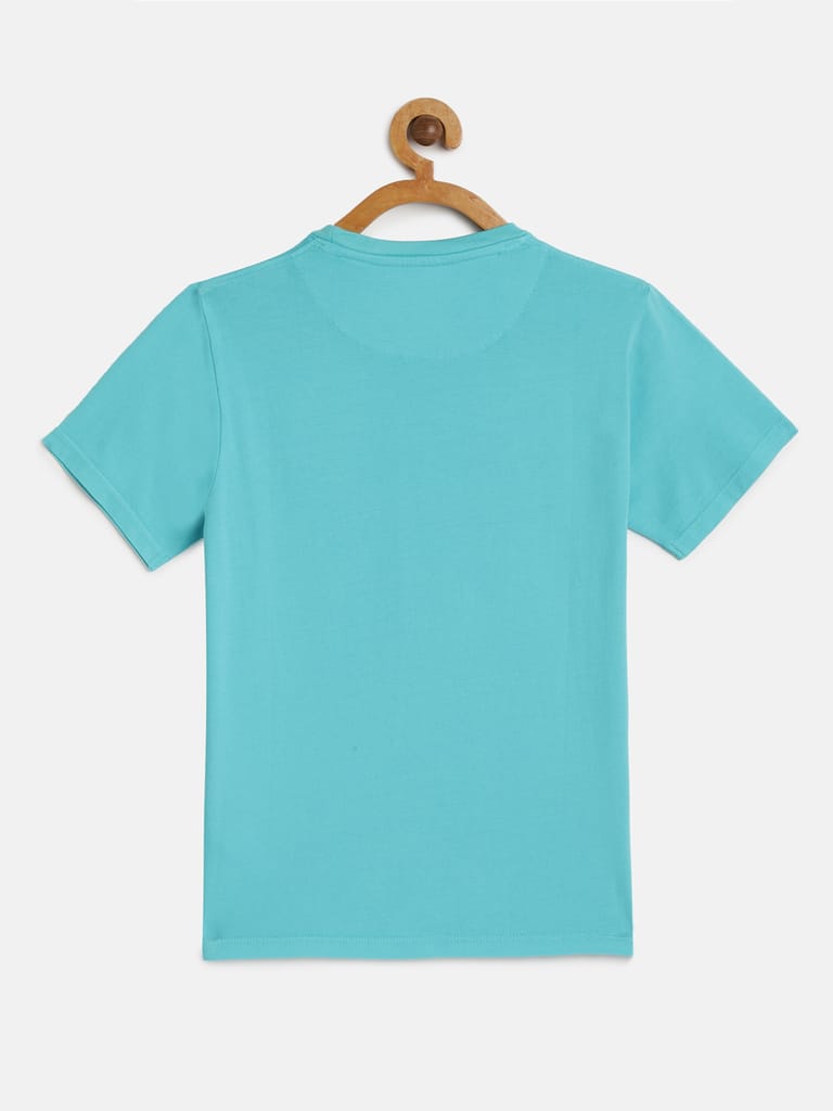 Boys Organic Cotton Printed Round Neck T-shirt