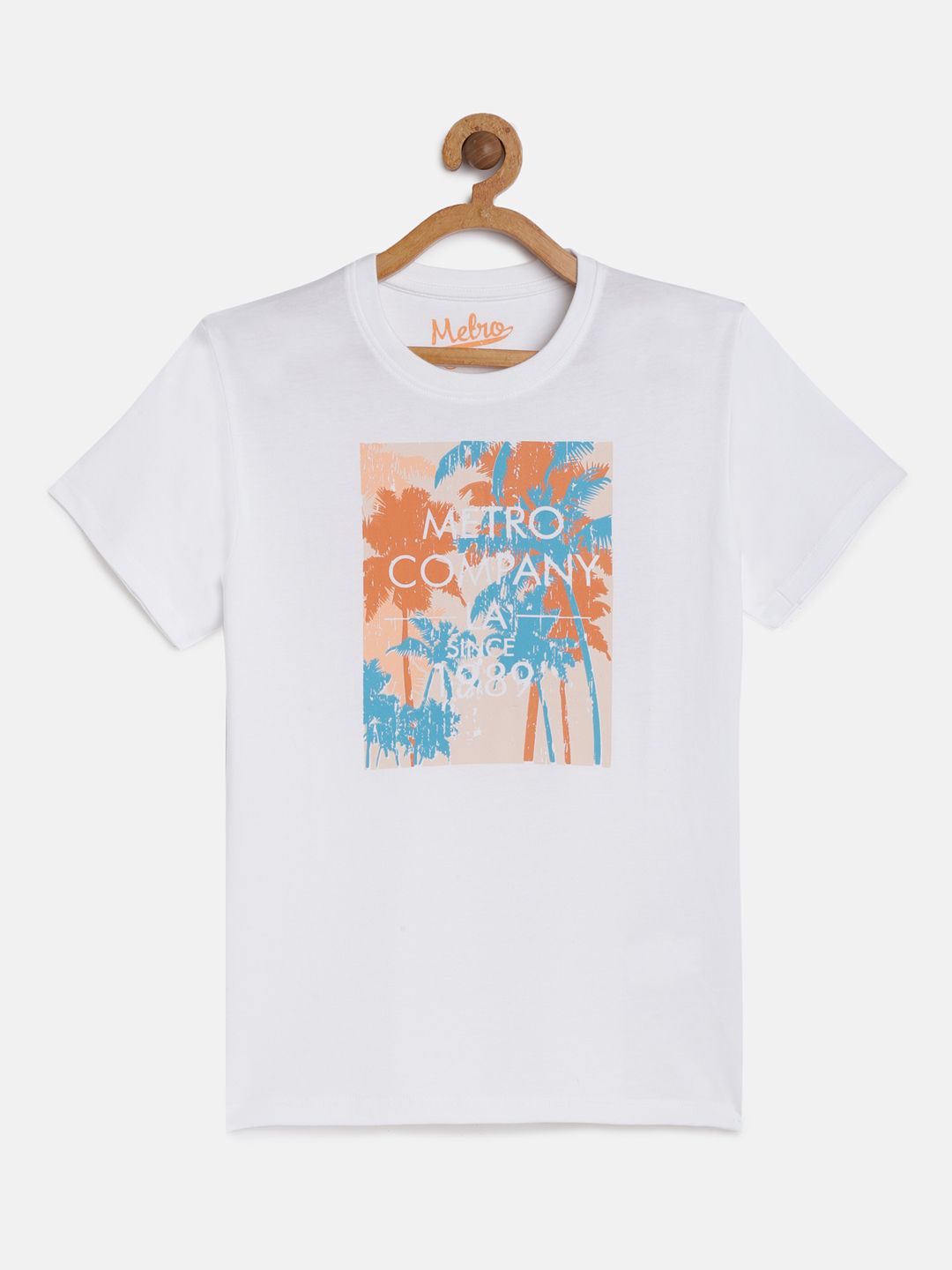 Boys Organic Cotton Printed Round Neck T-shirt