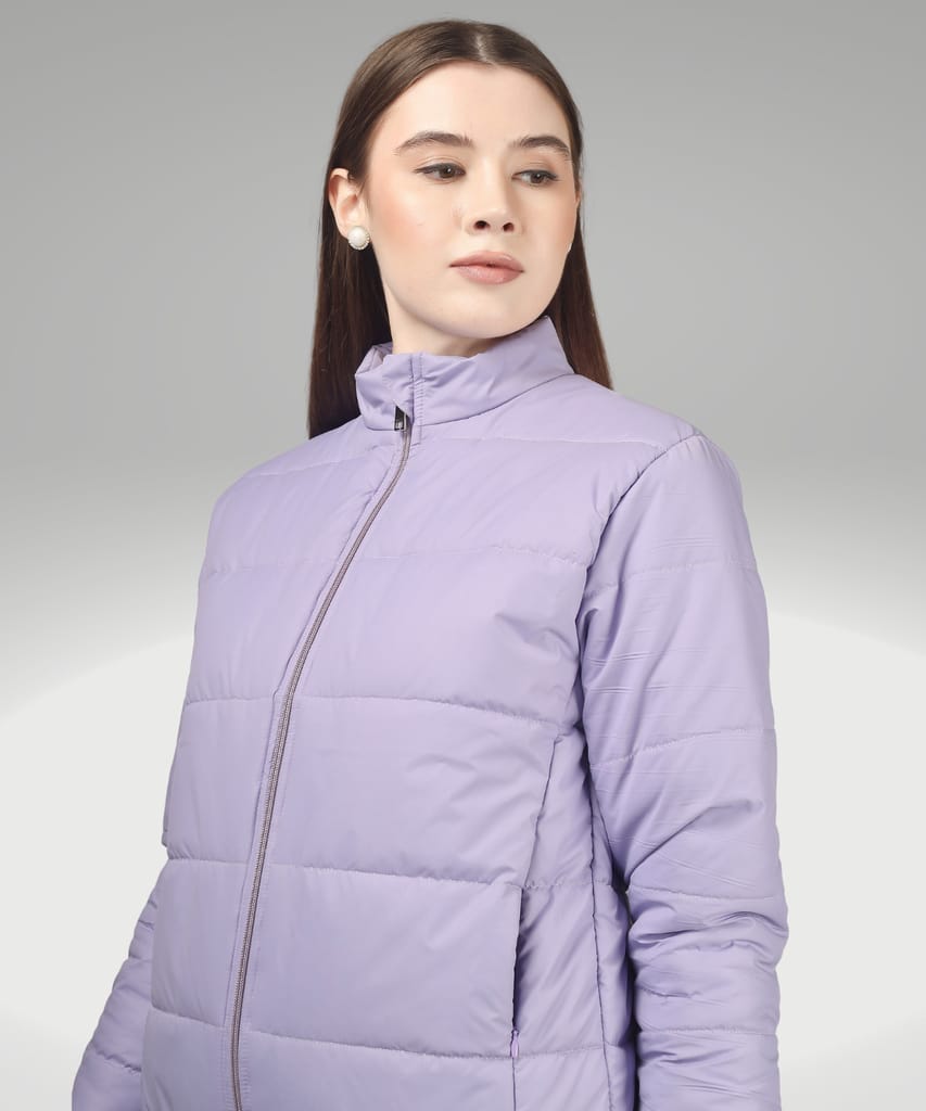 BlueFicus Polyester Solid Bomber Jacket Full Sleeves Jacket for Women's and Girls (Lavender) - Jackets & Coats | Buy online on ZillyBuy
