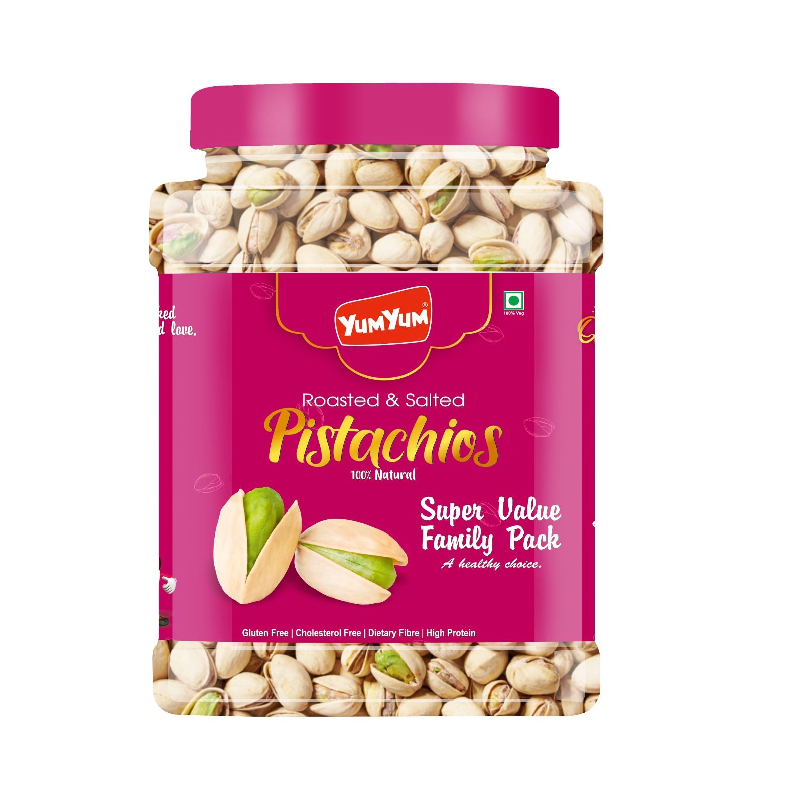 Yum Yum Roasted & Salted Pistachios 1kg