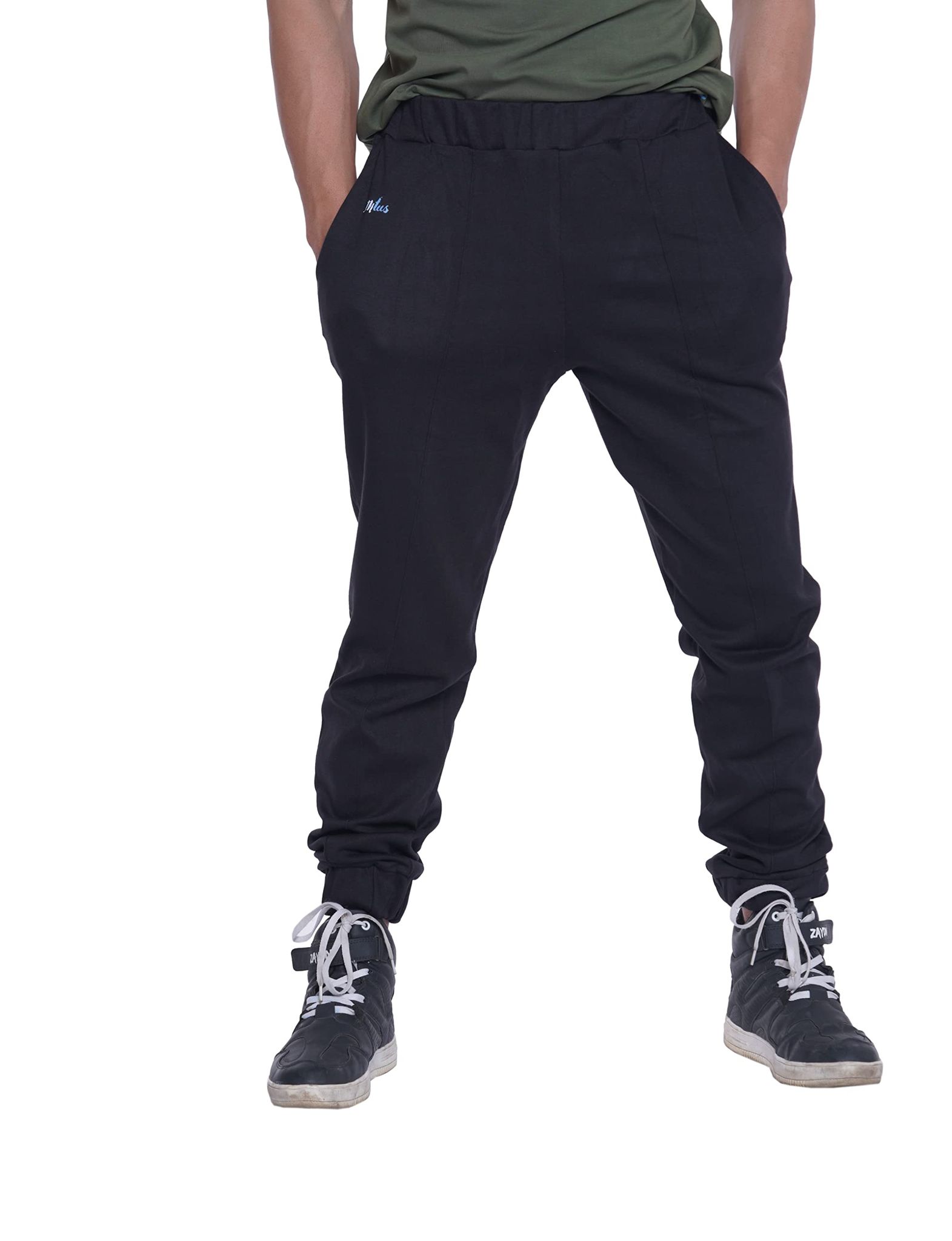 Intees Fashion Men's Cotton Blend Regular Fit Track Pant/Joggers | Black | M