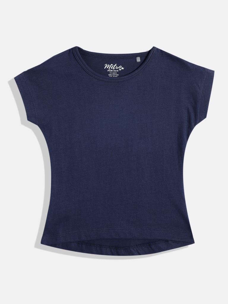 Girls Extended Sleeves Pure Cotton Crop Top