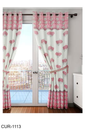 Peacock Design Hand Block Printed Curtains Peacock Design Hand Block Printed Curtains