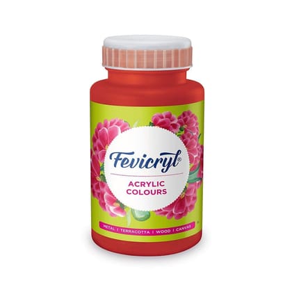 Pidilite Fevicryl Acrylic Colour, Vermillion Acrylic Paint, 500 ml, Art and Craft Paint, DIY Paint, Rich Pigment, NonCracking Paint for Canvas, Wood, Leather, Earthenware, Metal (FFR800150002400) Pidilite Fevicryl Acrylic Colour, Vermillion Acrylic Paint, 500 ml, Art and Craft Paint, DIY Paint, Rich Pigment, NonCracking Paint for Canvas, Wood, Leather, Earthenware, Metal (FFR800150002400)