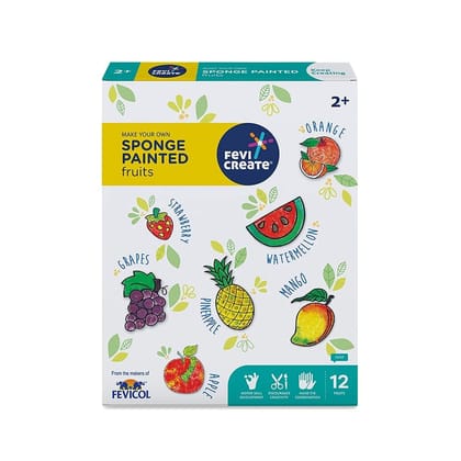 Pidilite Fevicreate Educational Games, Make Your Own Sponge Painted Fruits, DIY Art & Craft Kit for Kids, 2 Years & Above Pidilite Fevicreate Educational Games, Make Your Own Sponge Painted Fruits, DIY Art & Craft Kit for Kids, 2 Years & Above
