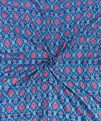 2.5m Blue Sambalpuri Handwoven Single Ikat Shirting Materials SFCSHI1422