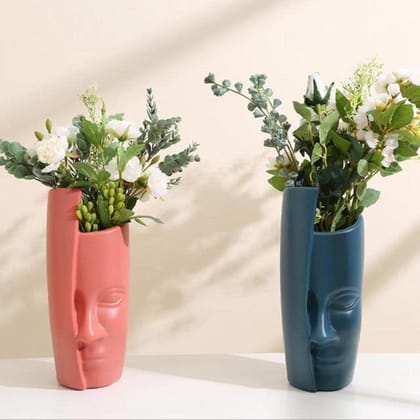 CRAFT CITY Face Vase Head Vase Modern Plastic Sculpture Flower Plant Holder Home Decoration Table Center Piece CRAFT CITY Face Vase Head Vase Modern Plastic Sculpture Flower Plant Holder Home Decoration Table Center Piece