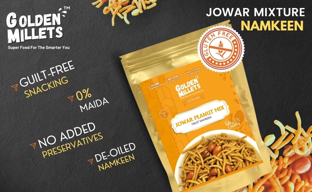 Golden millets Jowar Peanut mix (250gm,Pack of 3)