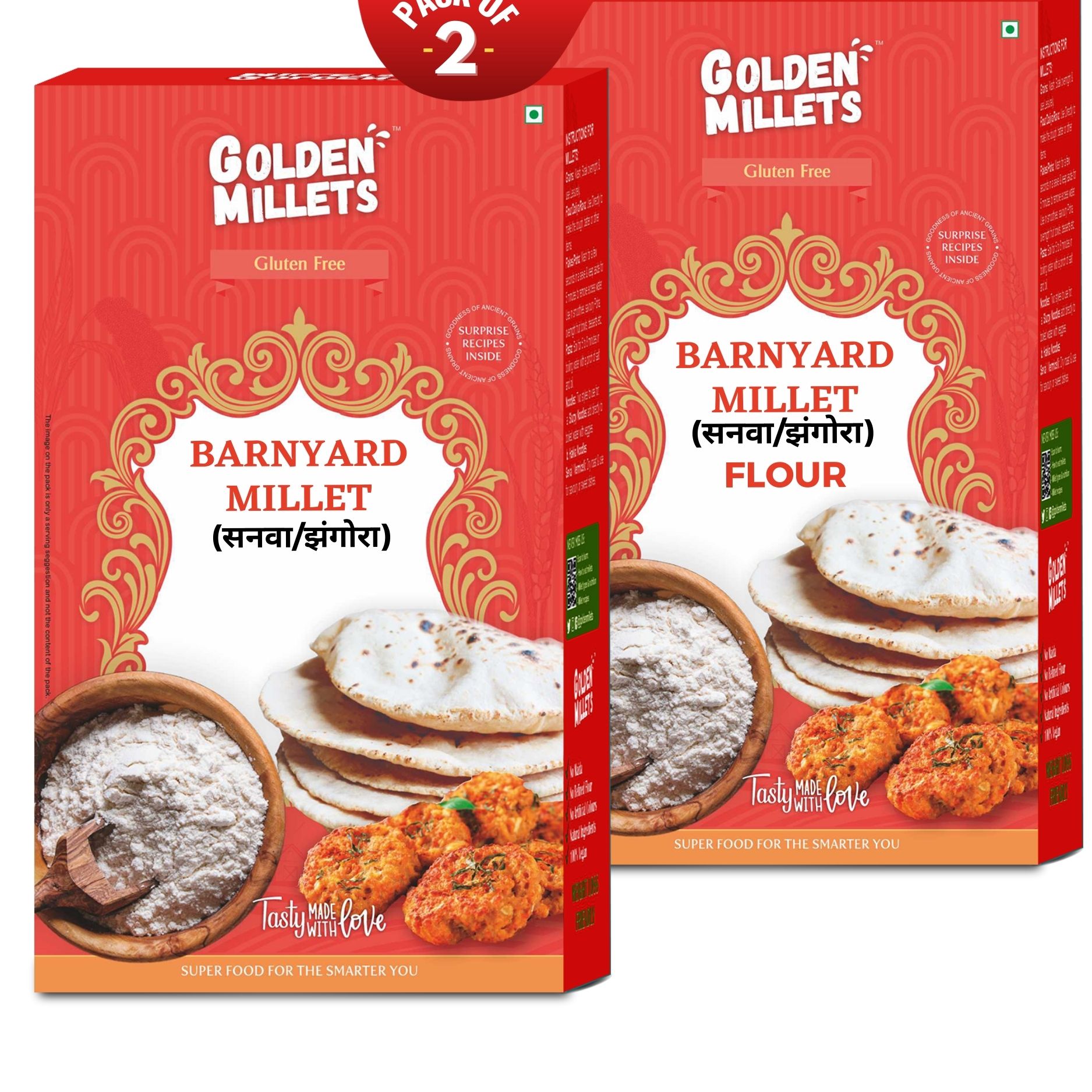 Golden millets Barnyard millet flour (500gm,Pack of 2)