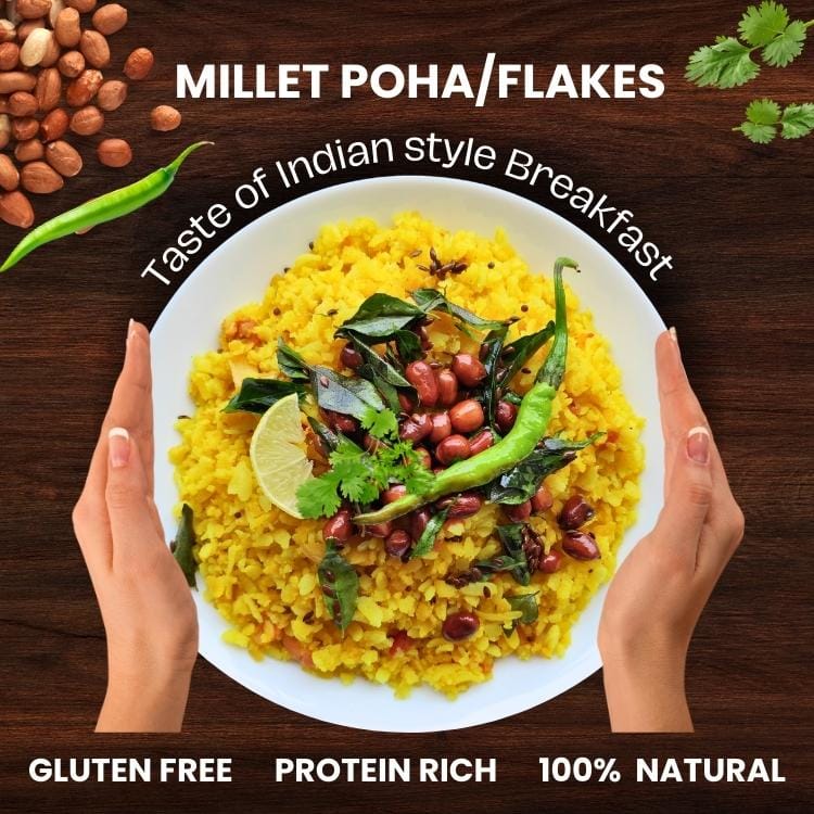 Golden millets Jowar Flakes | Gluten Free | Dietary Fiber & Protein Rich Breakfast | Unflavored  | (250g ,Pack of 3)