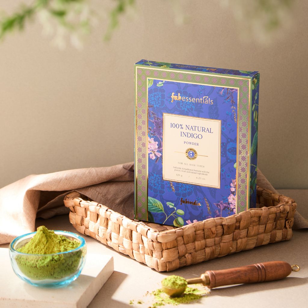 Fabessentials 100% Natural Indigo Powder | Natural Conditioner & Colourant | Natural Conditioner & Hair Colourant | Makes Hair Shiny, Silky & Soft - 120 gm