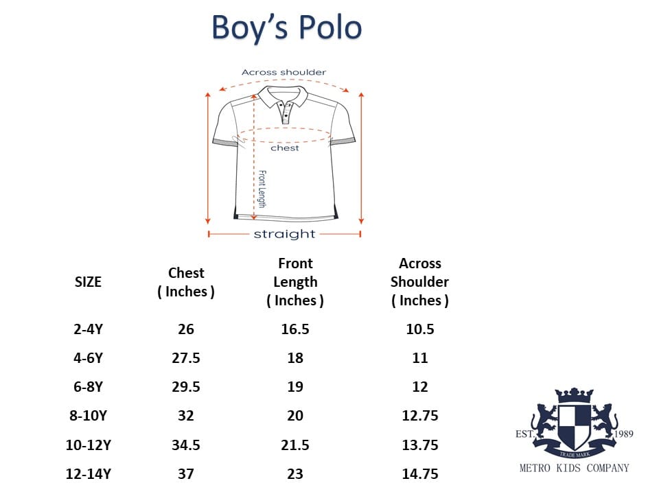 Boys Organic Cotton Striped Polo Collar T-shirt