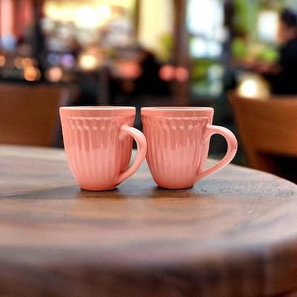 STOREPEDIA Handcrafted Glossy Pink Ceramic Tea Coffee Mug Cup Set of 2, 350 ml Microwave Safe Chai Milk Mug with Handle for Daily Office Gift Hotel Multi Purpose Use STOREPEDIA Handcrafted Glossy Pink Ceramic Tea Coffee Mug Cup Set of 2, 350 ml Microwave Safe Chai Milk Mug with Handle for Daily Office Gift Hotel Multi Purpose Use