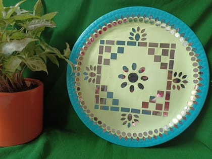 Mosaic Art – Green Wall Plate Decor