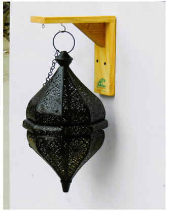 Grih Vaatika Premium Wood Double Hook Wall Hanging Plant Hanger, Lantern Hanger, Bird Feeder Hanger, Wind Chimes Hanger, Hanging Baskets Indoor Outdoor Balcony Garden and Office