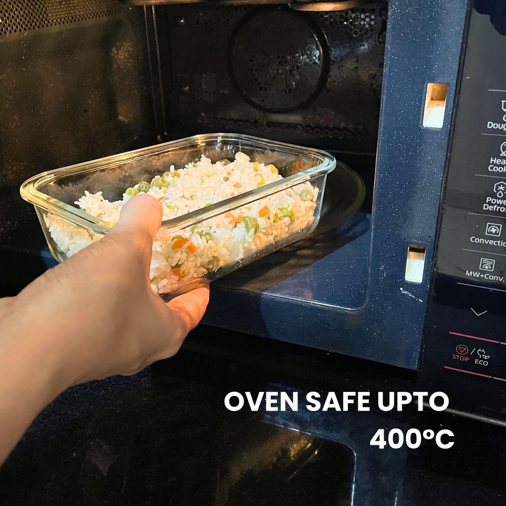 Nuance Glass Container With 304 Grade Stainless Steel Lid 1000 ml Set of 3