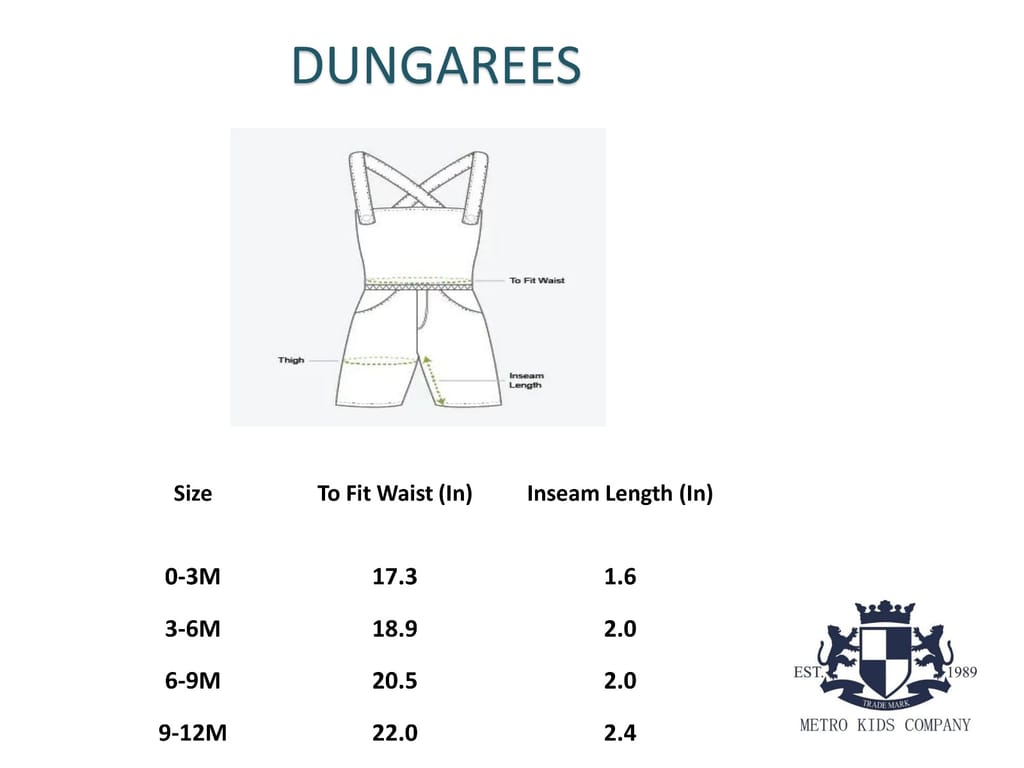 Boys Striped Dungarees Shorts