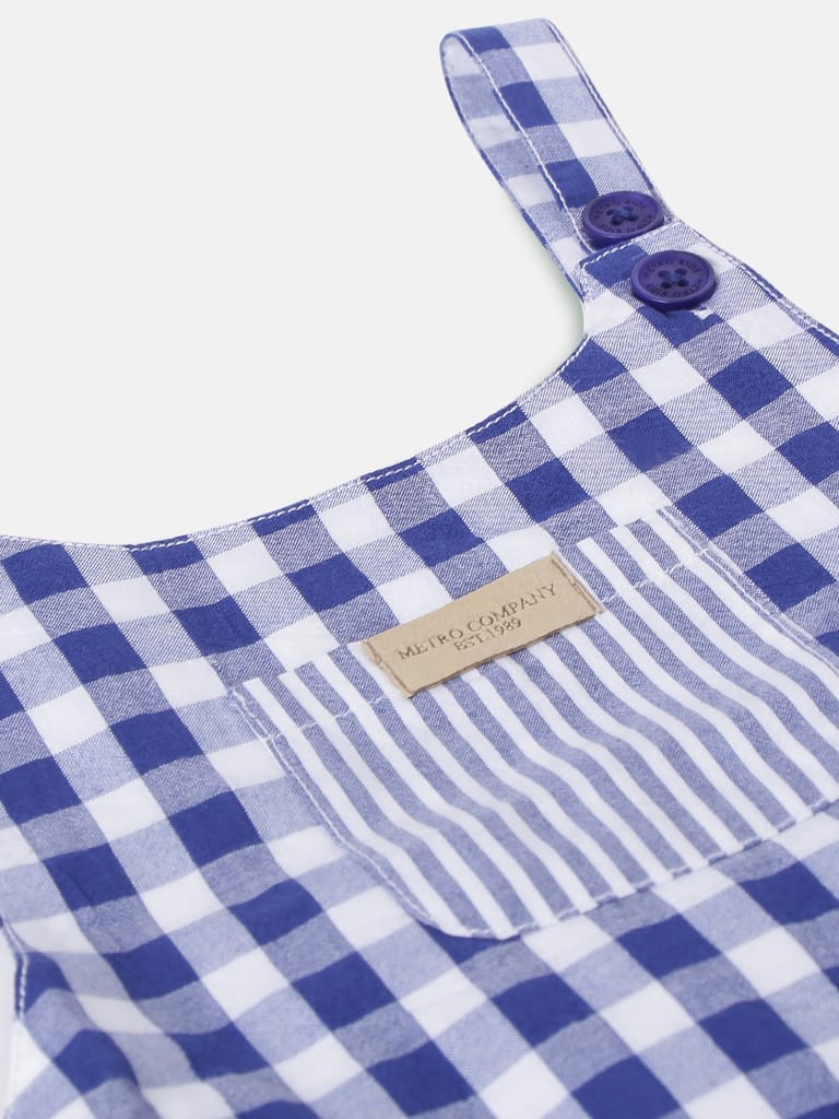 Boys Striped Dungarees Shorts